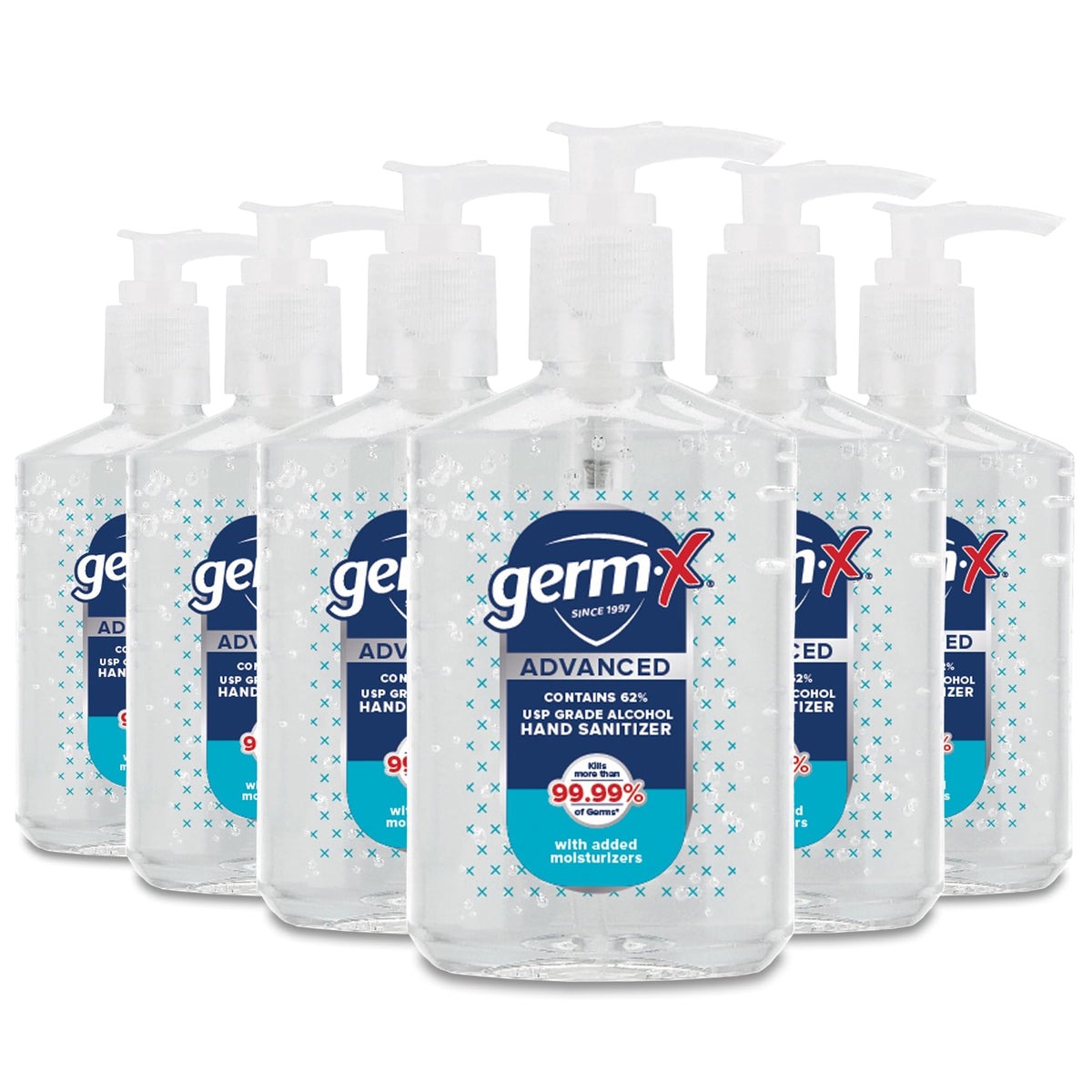 Germ-X Advanced Single-Use Hand Sanitizer Wipes, 20 Soft Wipes (Pack of 10), Fast-Drying & No Rinse Plant-Based Alcohol, Moisturizing Hand Sanitizer with 70% Alcohol