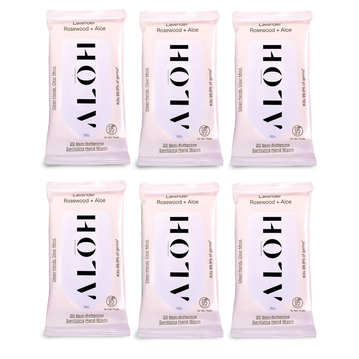 ALŌH Sweet Orange Bergamot + Aloe Hand Sanitizer Wipes, Travel Size