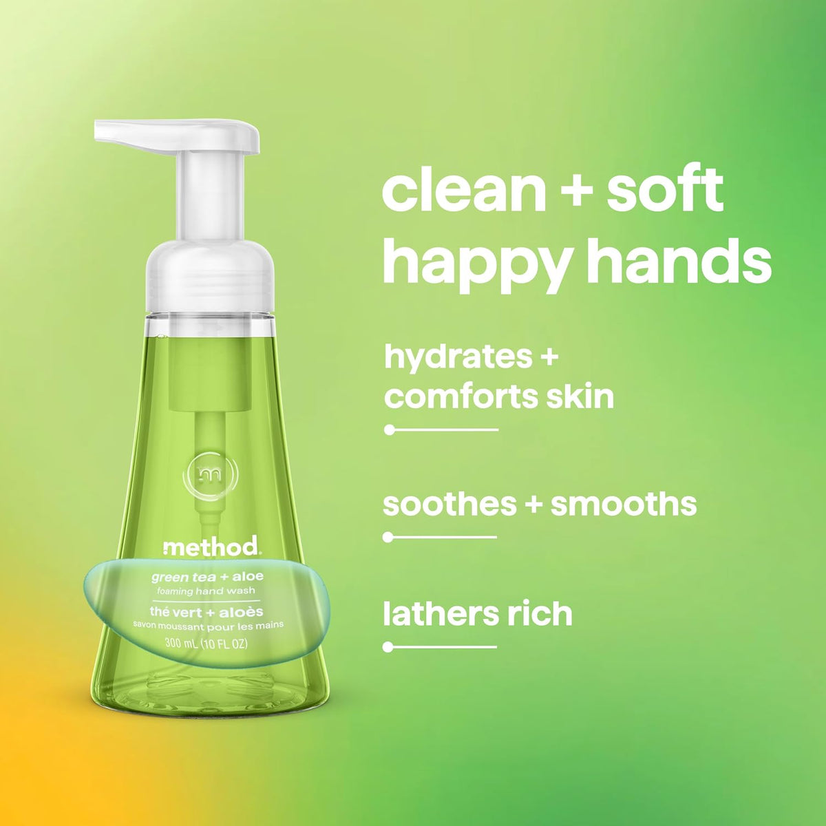 method Foaming Hand Wash, Green Tea + Aloe, 10 fl oz, 6 pack