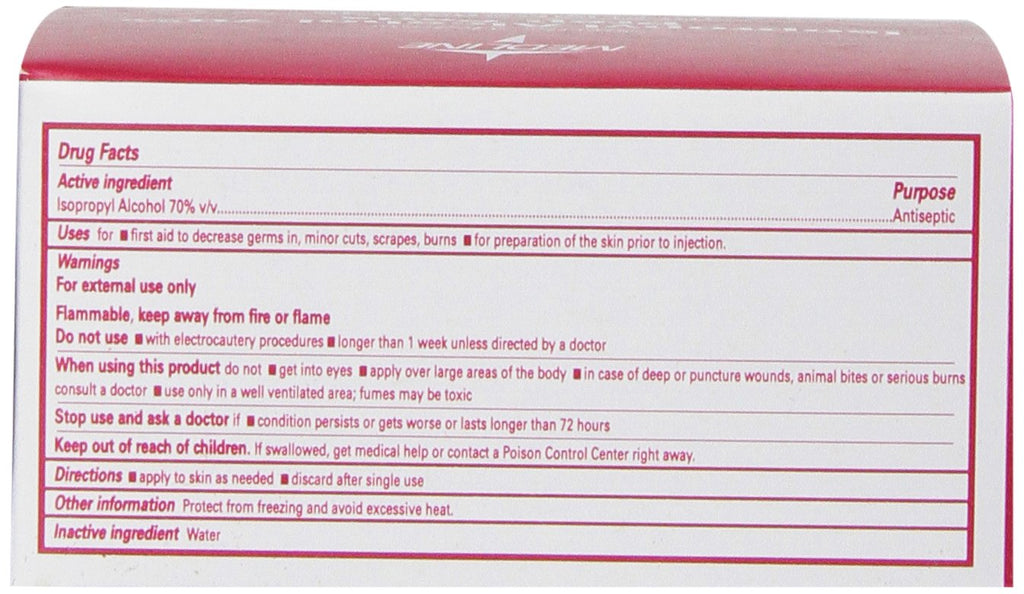Medline Isopropyl Alcohol Pads, Sterile, Medium, Box of 200