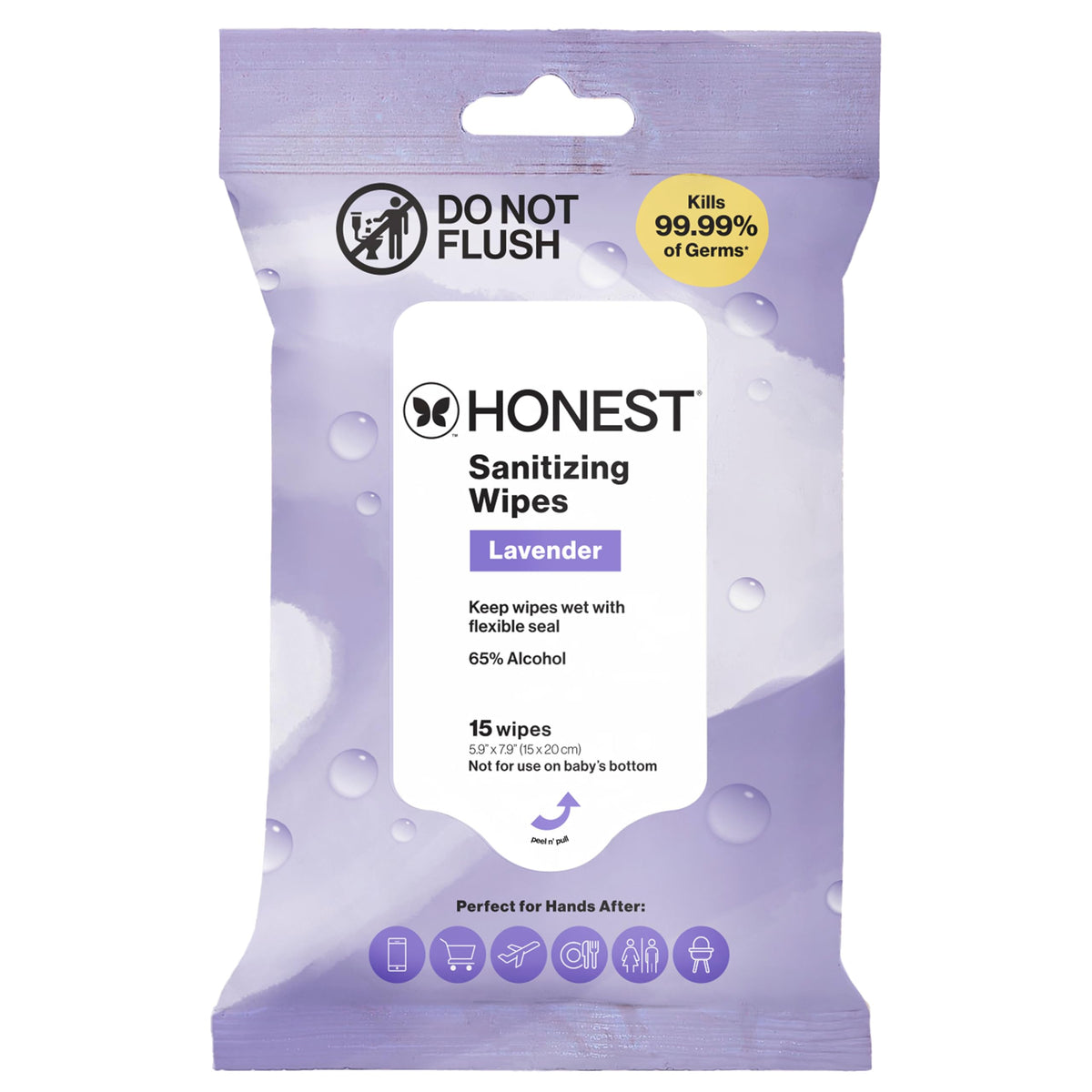 The Honest Company Sanitizing Wipes, Fragrance-Free, Antibacterial, 100ct