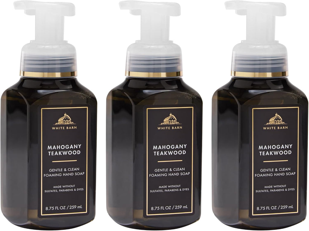Bath & Body Works Foaming Hand Soap, Mahogany Teakwood, 3 Pack