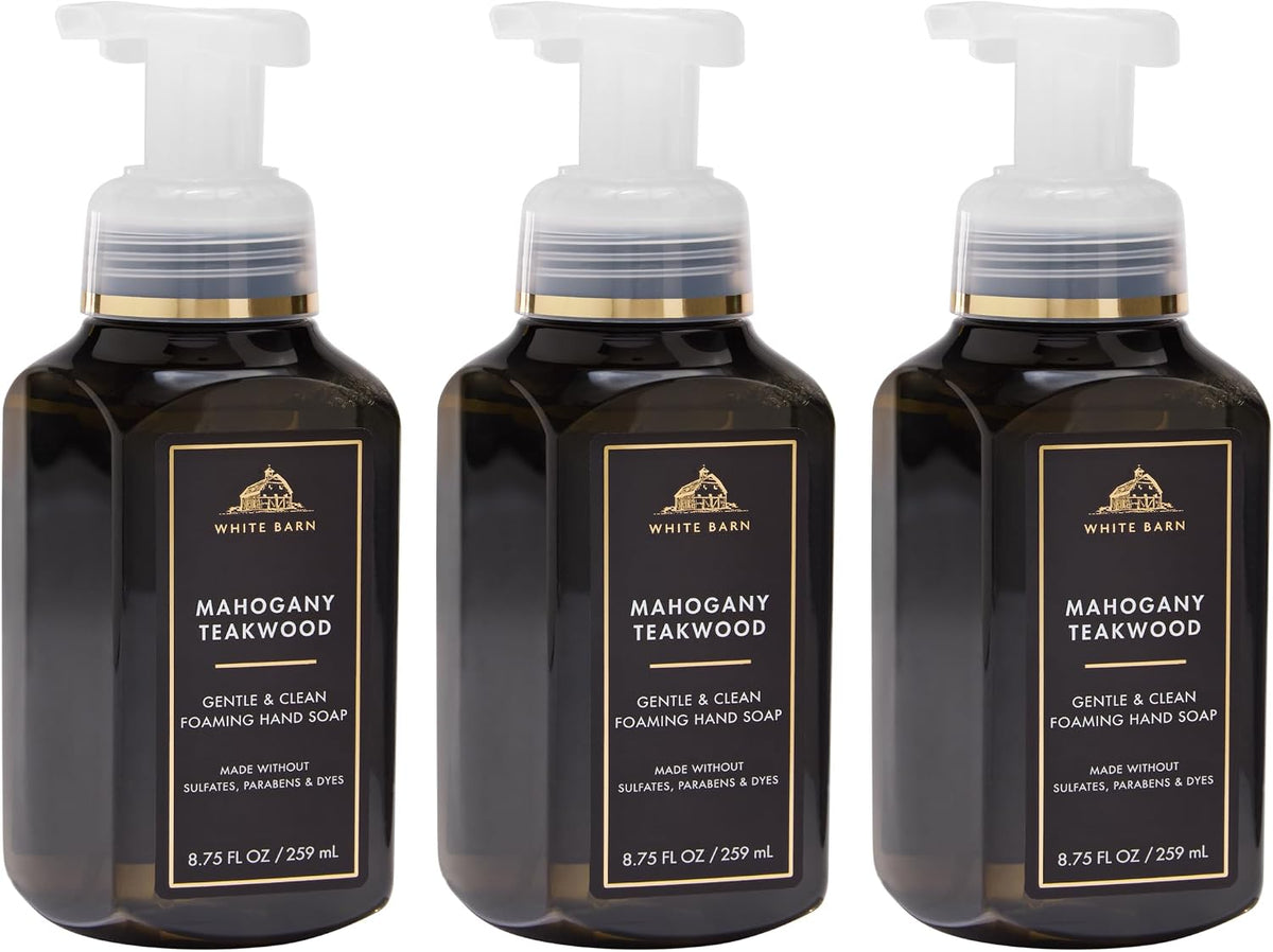 Bath & Body Works Foaming Hand Soap, Mahogany Teakwood, 3 Pack