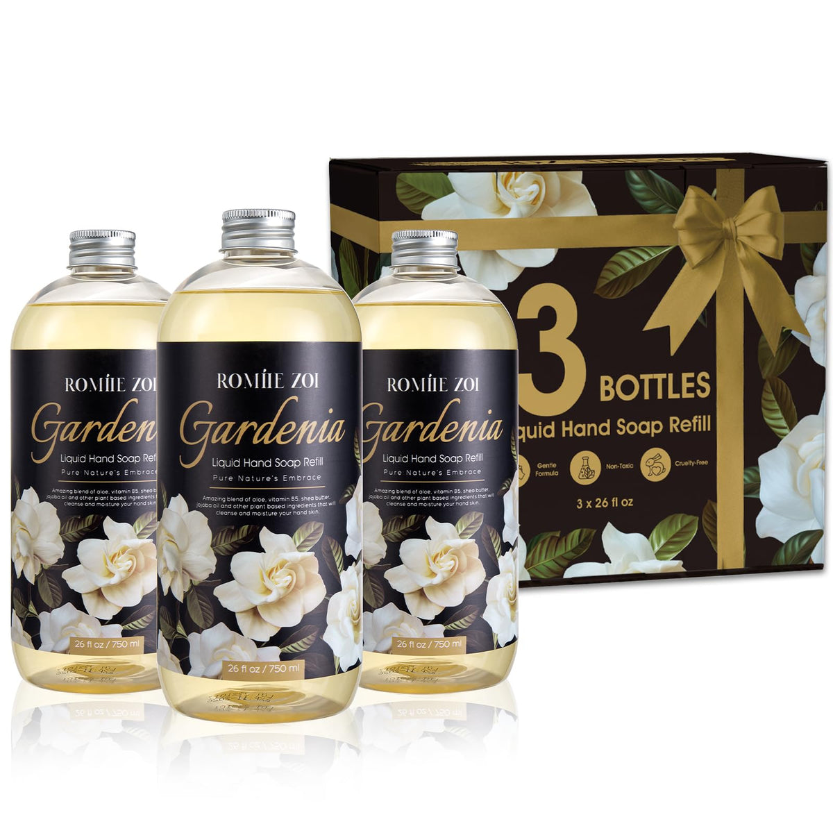 ROMIIE ZOI Liquid Hand Soap Refill, Eucalyptus Mint, 26 Fl Oz, 3-Pack