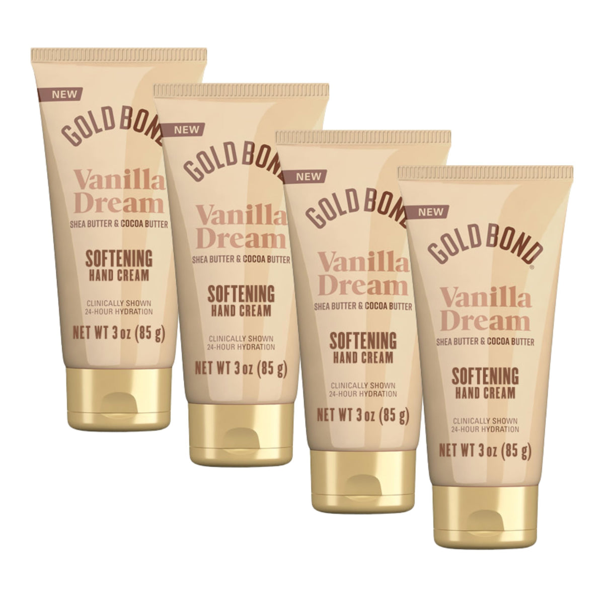 Gold Bond Scented Hand Cream Set, Everyday Hand Cream to Hydrate the Skin, Assorted Scents, 3 oz, 4 pk