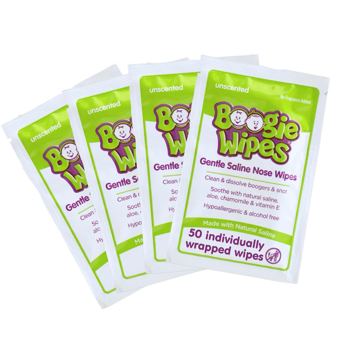 Boogie Wipes Gentle Saline Nose Wipes - 180 Count