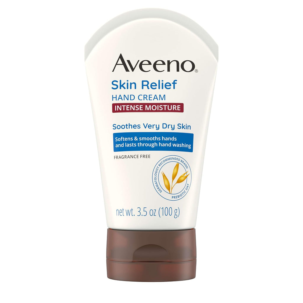 Aveeno Skin Relief Intense Moisture Hand Cream, Fragrance-Free, 3.5 oz
