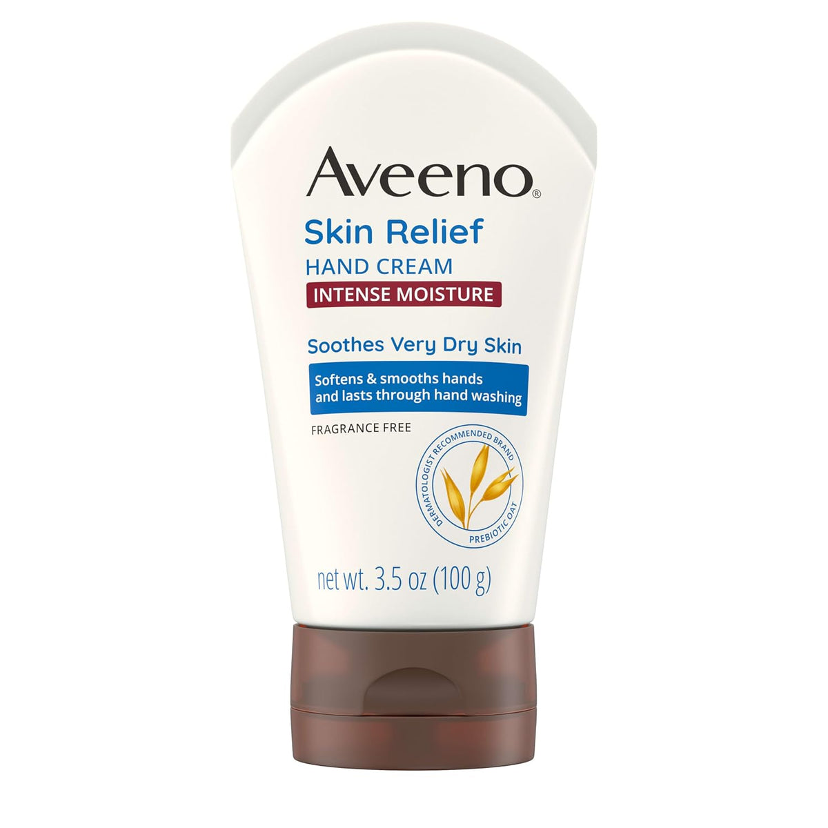 Aveeno Skin Relief Intense Moisture Hand Cream, Fragrance-Free, 3.5 oz