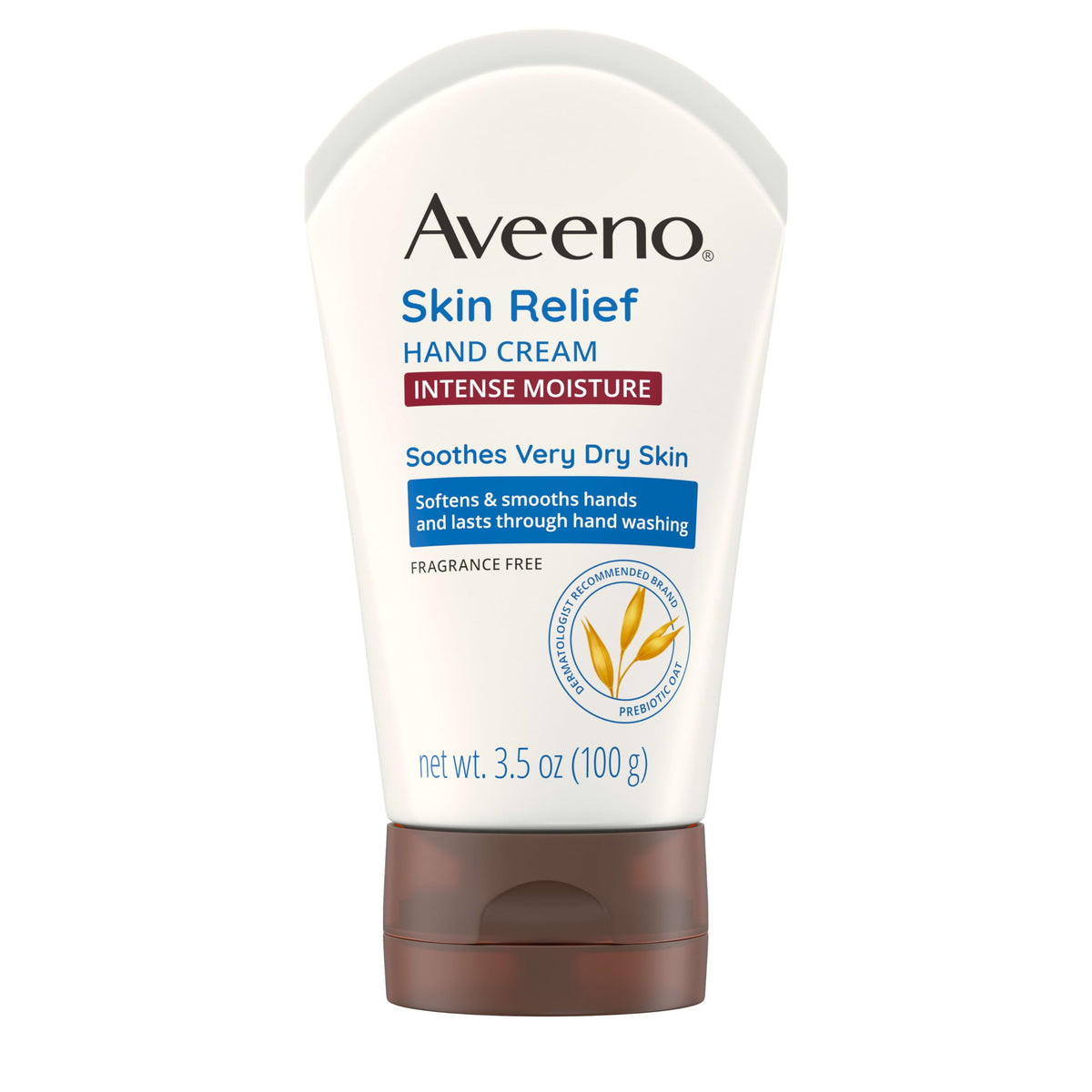 Aveeno Skin Relief Intense Moisture Hand Cream, Fragrance-Free, 3.5 oz
