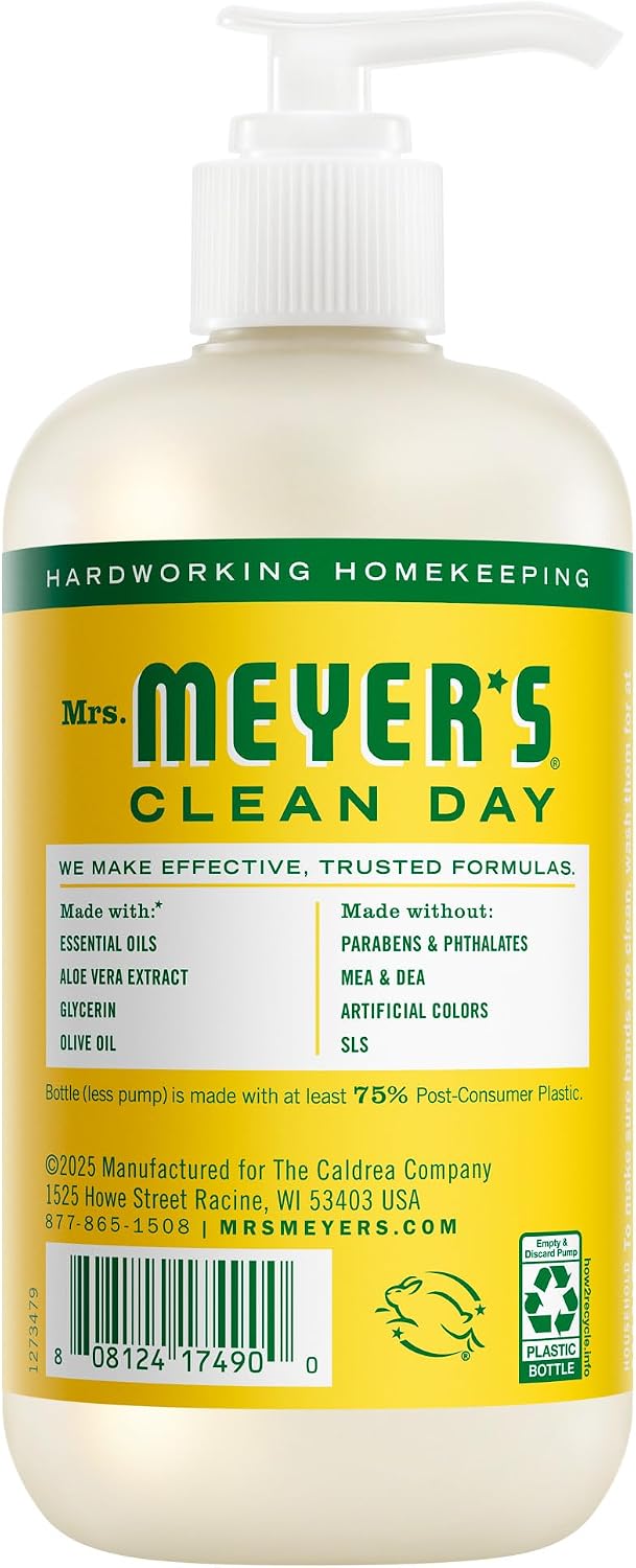 MRS. MEYER'S CLEAN DAY Liquid Hand Soap, Honeysuckle, 12.5 fl oz, 3 Pack