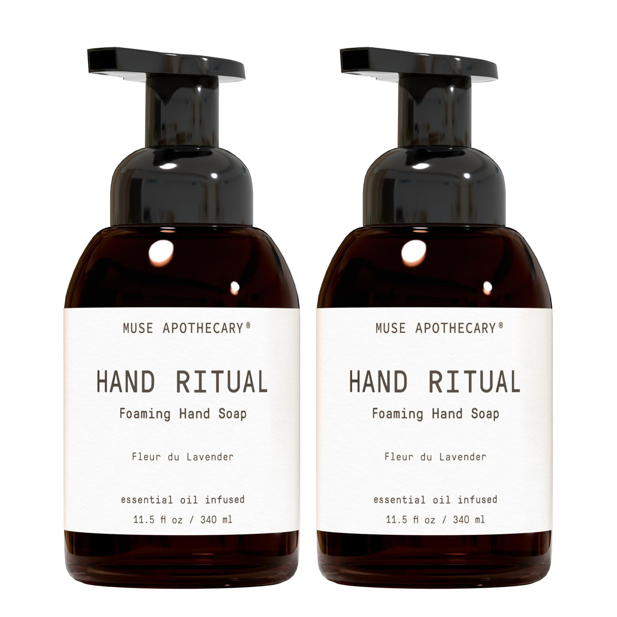 Muse Apothecary Hand Ritual - Aromatic and Nourishing Hand Soap, Infused with Natural Aromatherapy Essential Oils - USDA Certified Biobased - 16 oz, Aloe + Eucalyptus + Lavender, 2 Pack