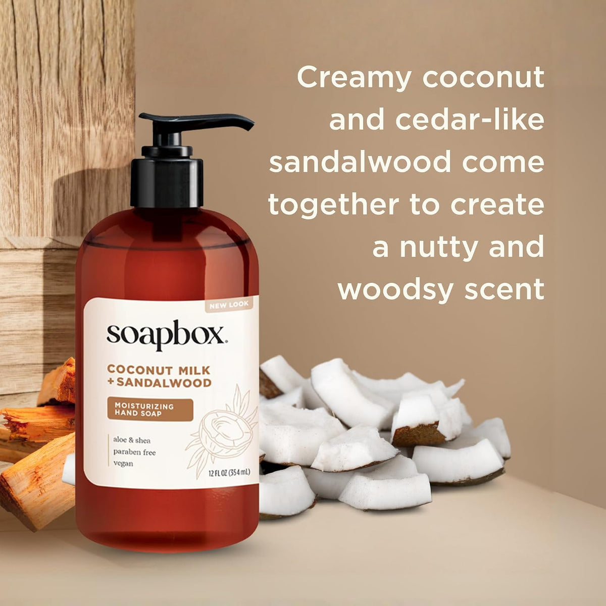 Soapbox Coconut Milk & Sandalwood Liquid Hand Soap - Hand Wash - 3 Pack