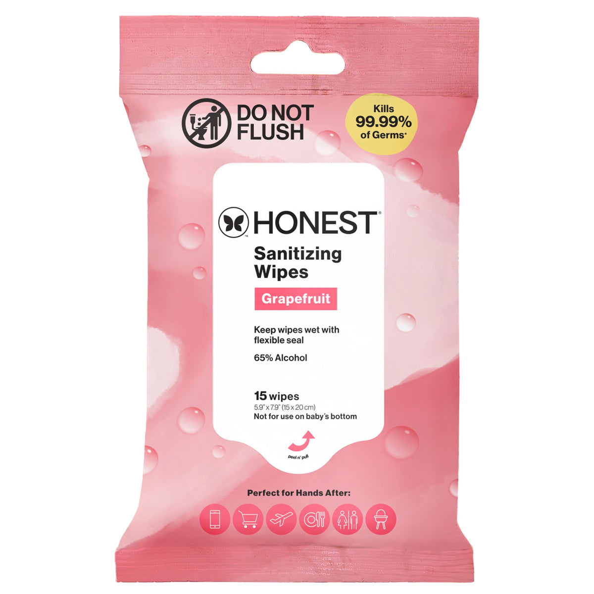 The Honest Company Sanitizing Wipes, Fragrance-Free, Antibacterial, 100ct