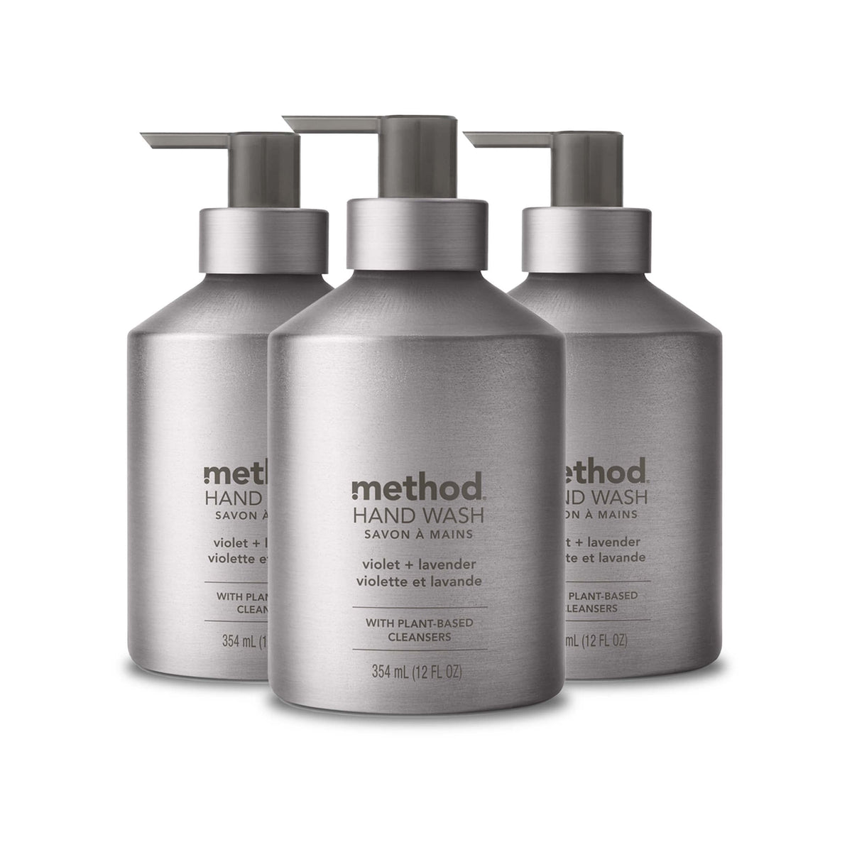 method Gel Hand Soap, Vetiver + Amber, 12 fl oz, 3 Pack