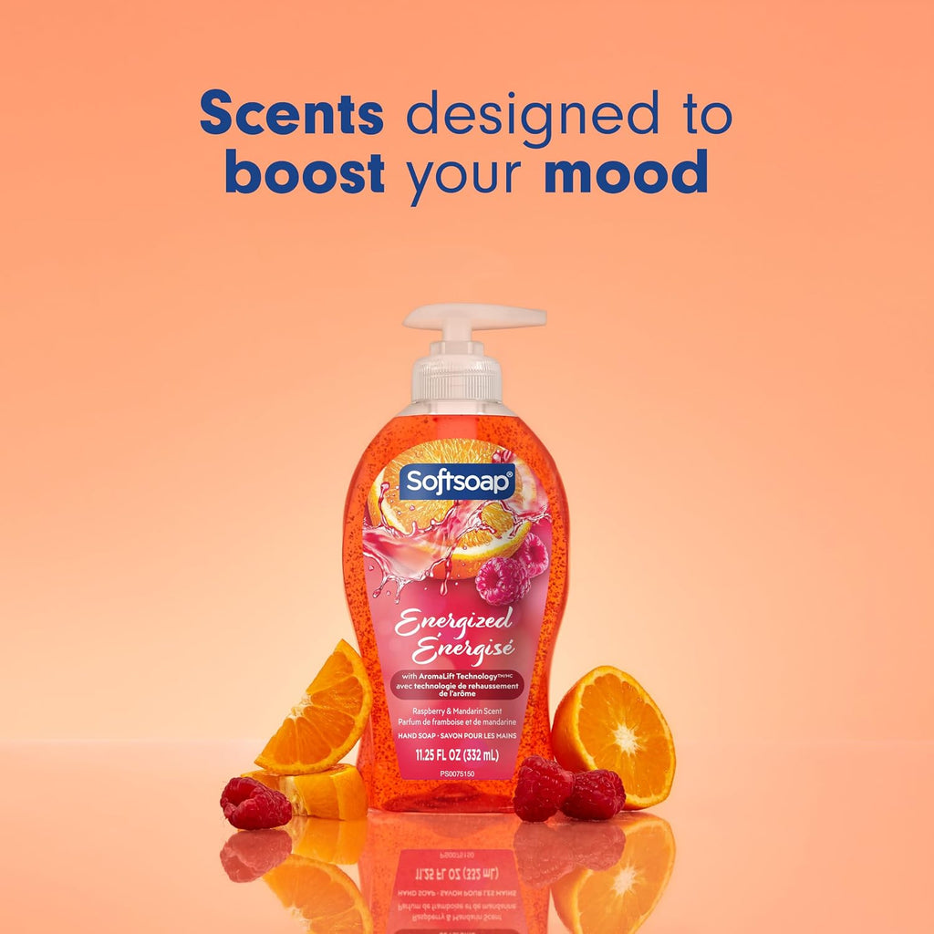 Softsoap Liquid Hand Soap, Raspberry & Mandarin Scent, 11.25 fl oz (6 Pack)