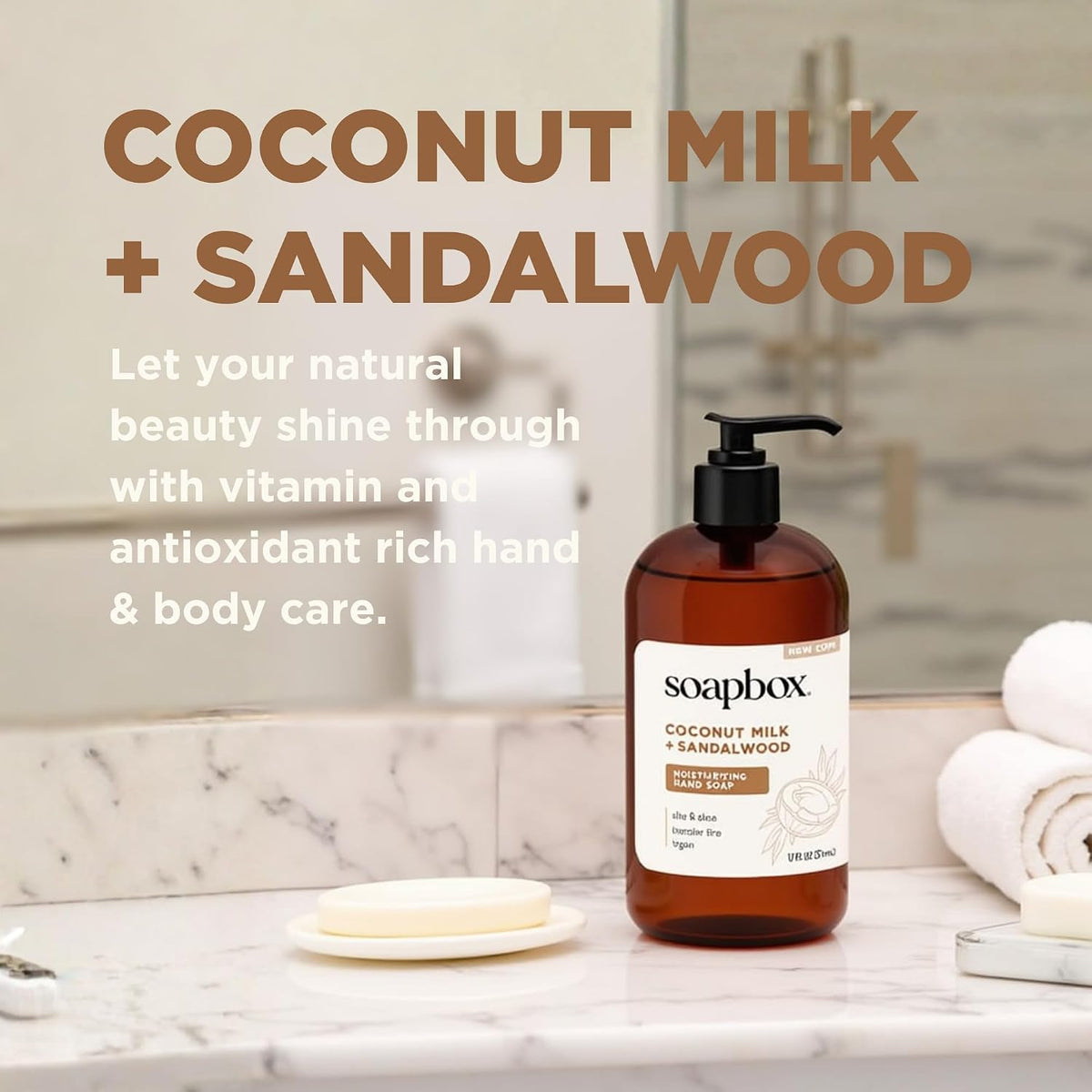 Soapbox Coconut Milk & Sandalwood Liquid Hand Soap - Hand Wash - 3 Pack
