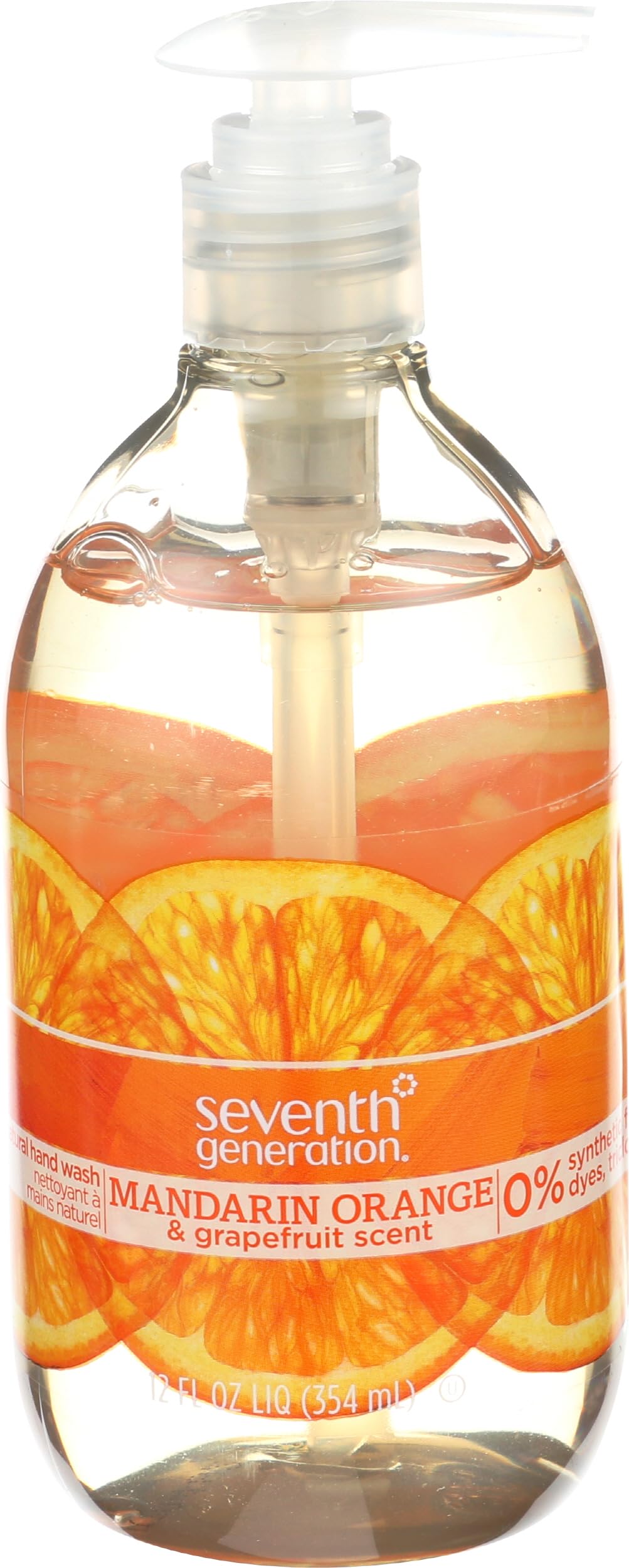 Seventh Generation Hand Soap, Mandarin Orange & Grapefruit, 12 oz, 8 Pack