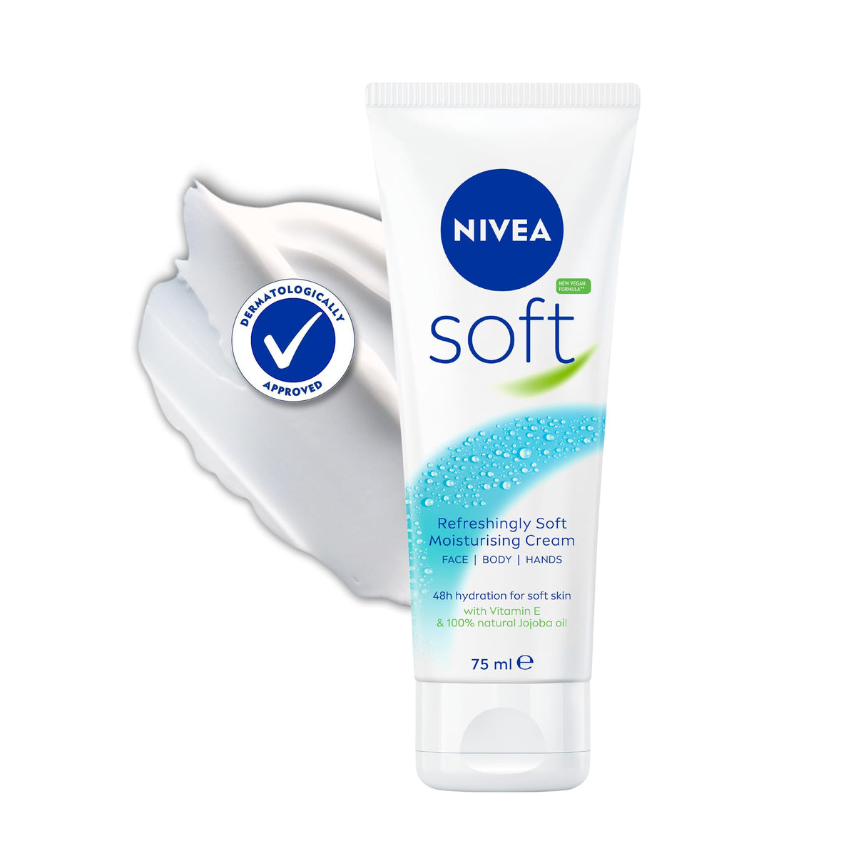 NIVEA Soft Refreshingly Soft Moisturizing Cream, Multipack, 3 x 2.6 OZ