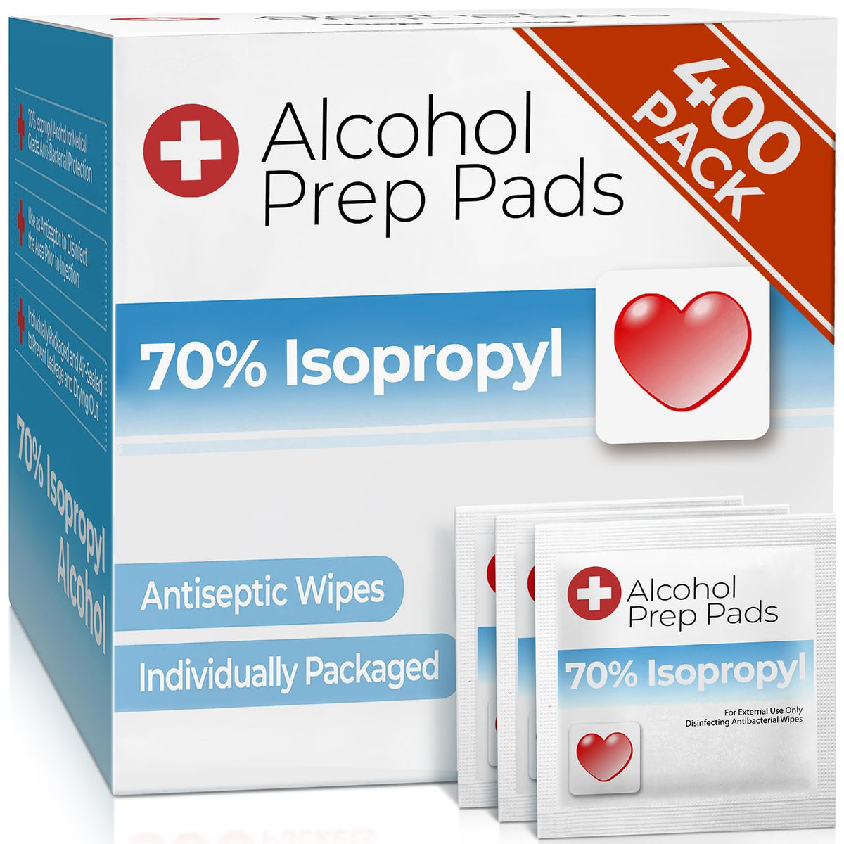Alcohol Prep Pads in Bulk – 70% Isopropyl Wipes, 4000 Pack