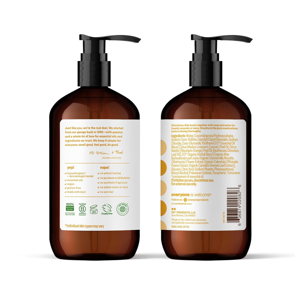 Everyone Liquid Hand Soap, Meyer Lemon & Mandarin, 12.75 oz 3-Pack