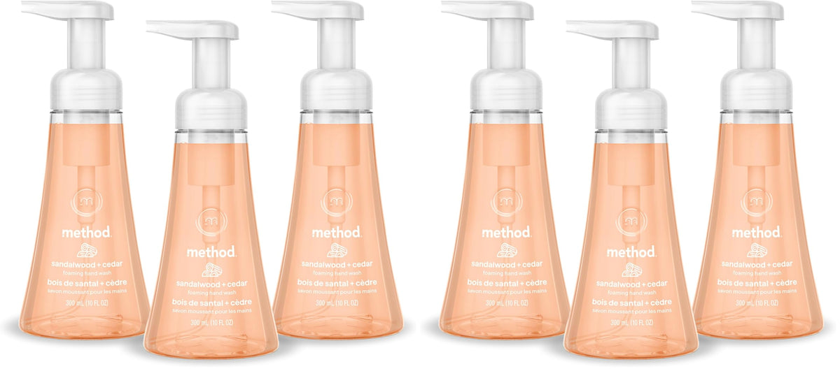 method Foaming Hand Wash, Sandalwood + Cedar, 10 fl oz, 3 pack