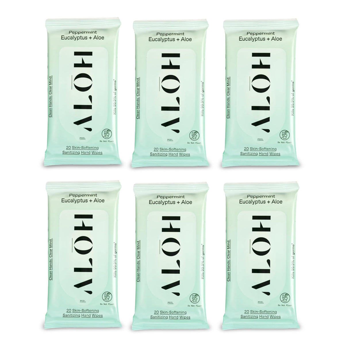ALŌH Sweet Orange Bergamot + Aloe Hand Sanitizer Wipes, Travel Size