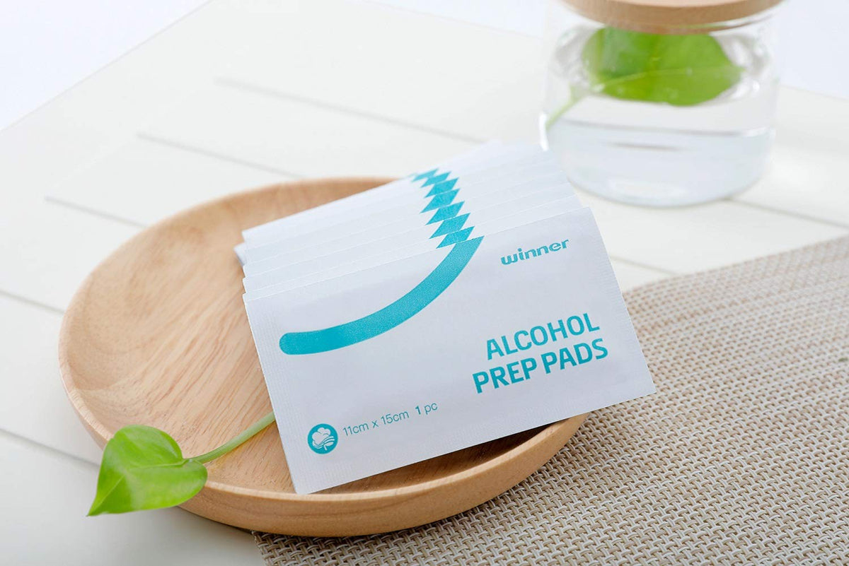 Winner Alcohol Prep Pads, 6 x 4 in, 70% Isopropyl Alcohol, 200 Count