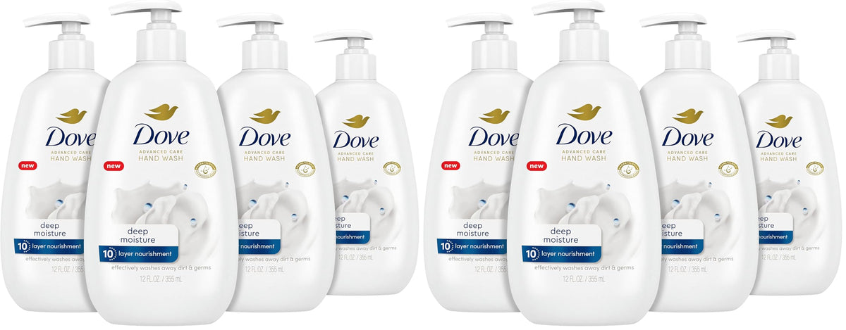 Dove Advanced Care Hand Wash Deep Moisture for Soft, Smooth 4 Count 12 oz