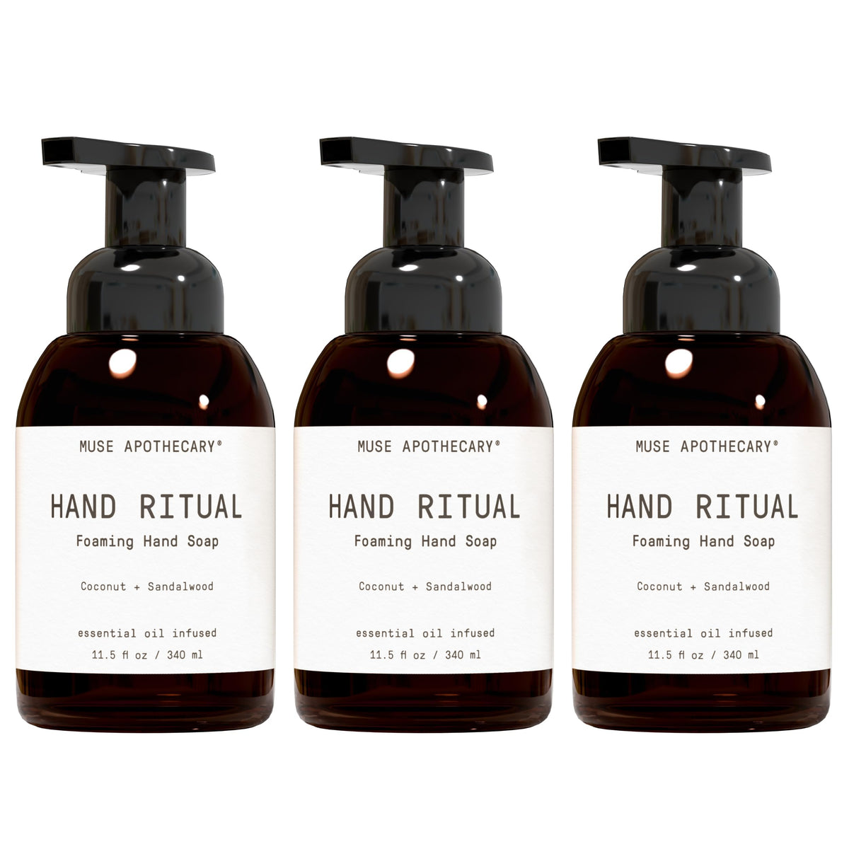Muse Apothecary Hand Ritual - Aromatic and Nourishing Hand Soap, Infused with Natural Aromatherapy Essential Oils - USDA Certified Biobased - 16 oz, Aloe + Eucalyptus + Lavender, 2 Pack
