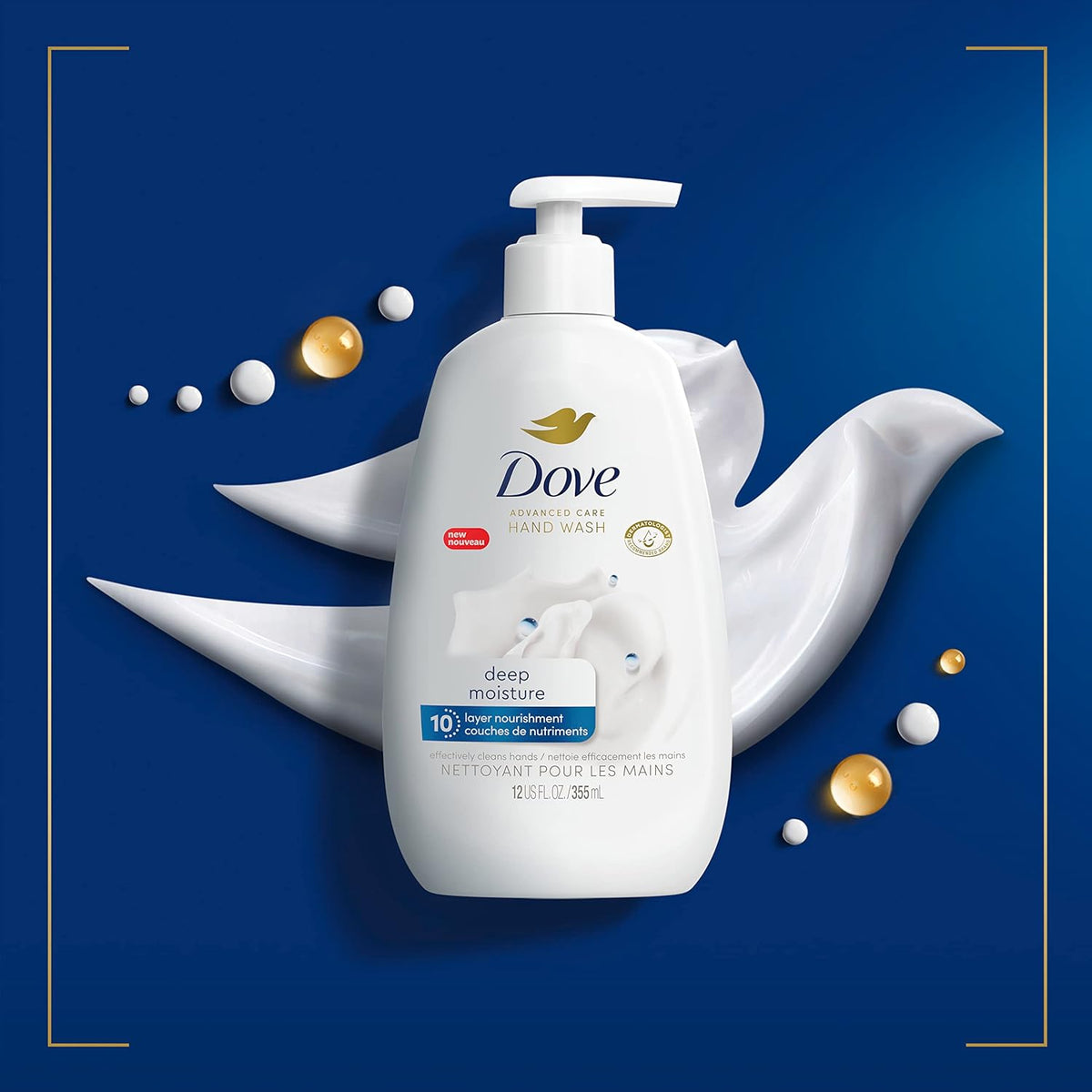 Dove Advanced Care Hand Wash Deep Moisture for Soft, Smooth 4 Count 12 oz
