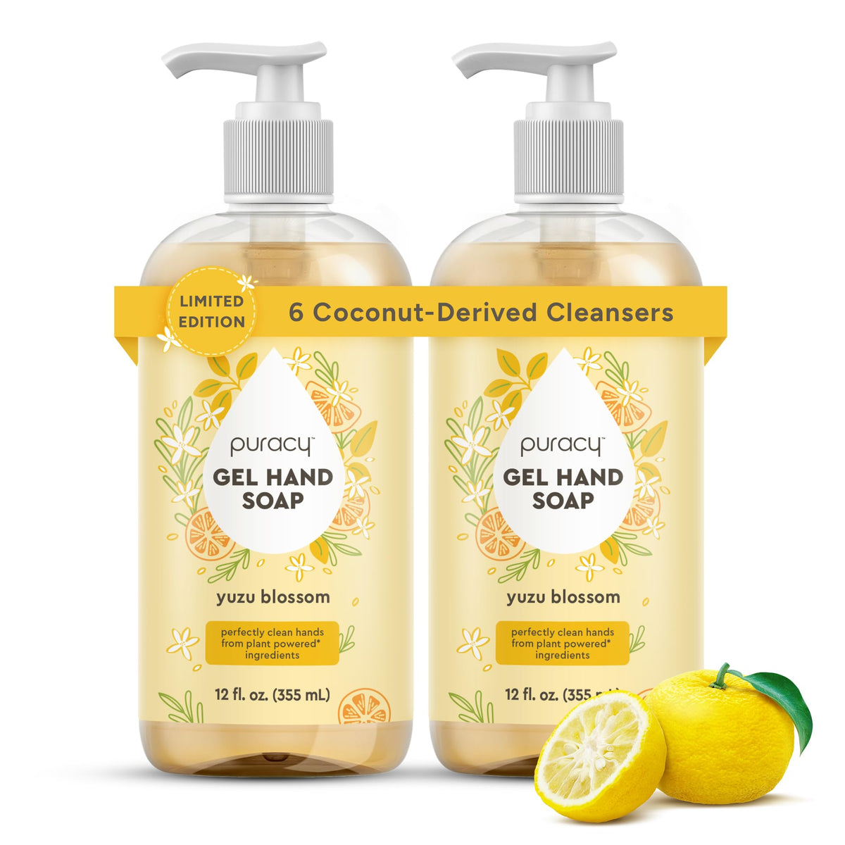 Puracy Organic Hand Soap, For the Professional Hand Washers We've All Become, Moisturizing Natural Gel Hand Wash Soap, Liquid Hand Soap Refills for Soft Skin (12 fl.oz, Lavender & Vanilla) 2-Pack