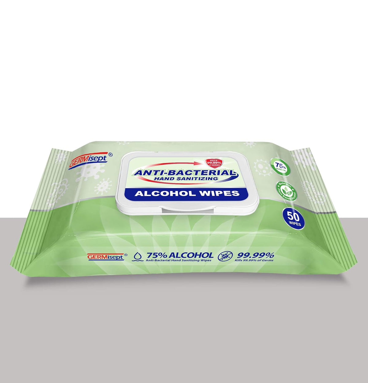 Germisept 75% Alcohol Advanced Hand Sanitizing Wipes | 50 Count per Pack x Pack of 3 = 150 Wipes