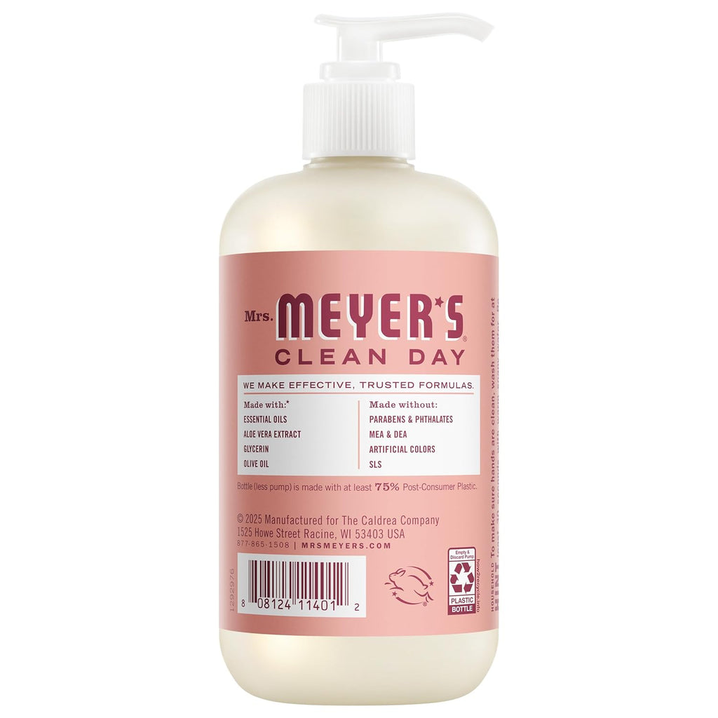 MRS. MEYER'S CLEAN DAY Liquid Hand Soap Rose (12.5 Fl Oz (Pack of 3))