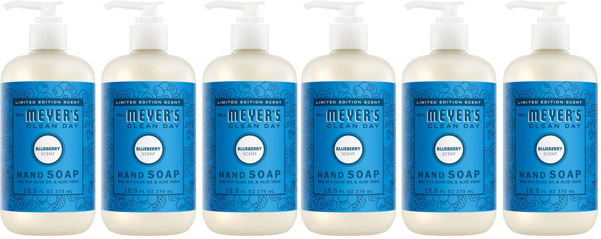MRS. MEYER'S CLEAN DAY Liquid Hand Soap, Blueberry, 12.5 fl oz, 3 Pack