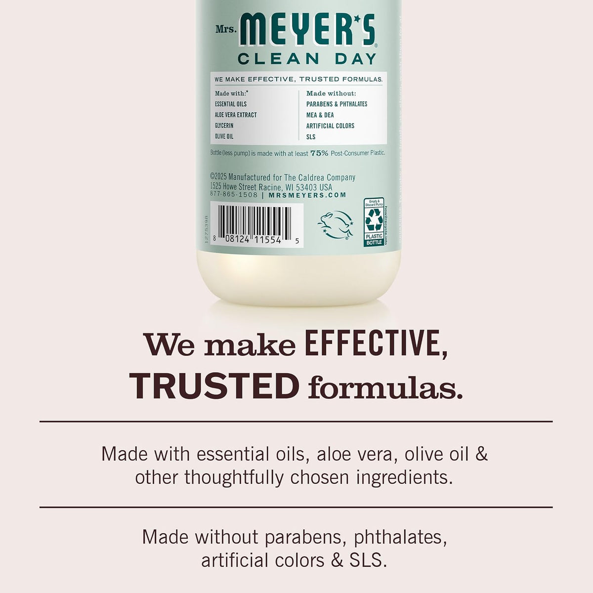 MRS. MEYER'S CLEAN DAY Liquid Hand Soap, Birchwood, 12.5 fl oz, 3 Pack
