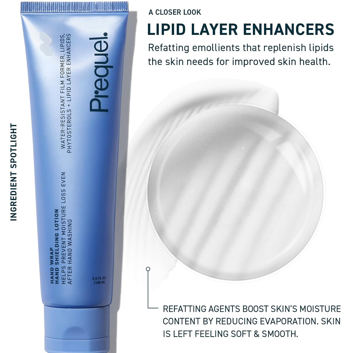 Prequel Skin Hand Cream - Dry Cracked Hands Moisturizer Non Greasy Balm