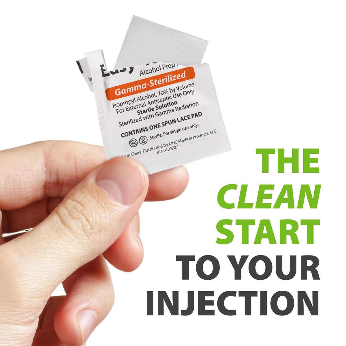 EasyTouch Gamma-Sterilized Alcohol Prep Pads, Box of 200