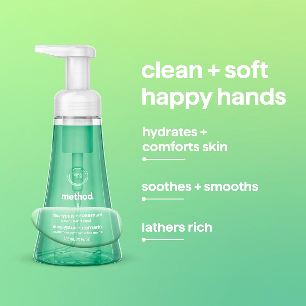 method Foaming Hand Wash, Eucalyptus + Rosemary, 10 fl oz, 3 pack