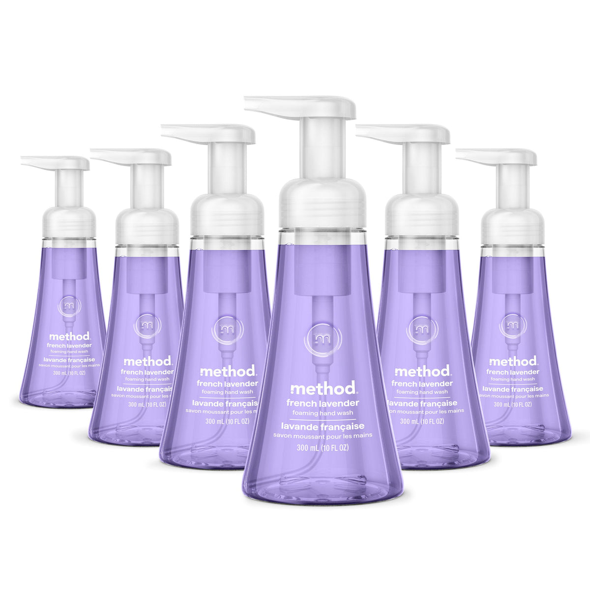 method Foaming Hand Wash, French Lavender - Leaves Hands Feeling Soft & Clean, Notes of Lavender, Bergamot & Chamomile, 10 fl oz, 6 pack