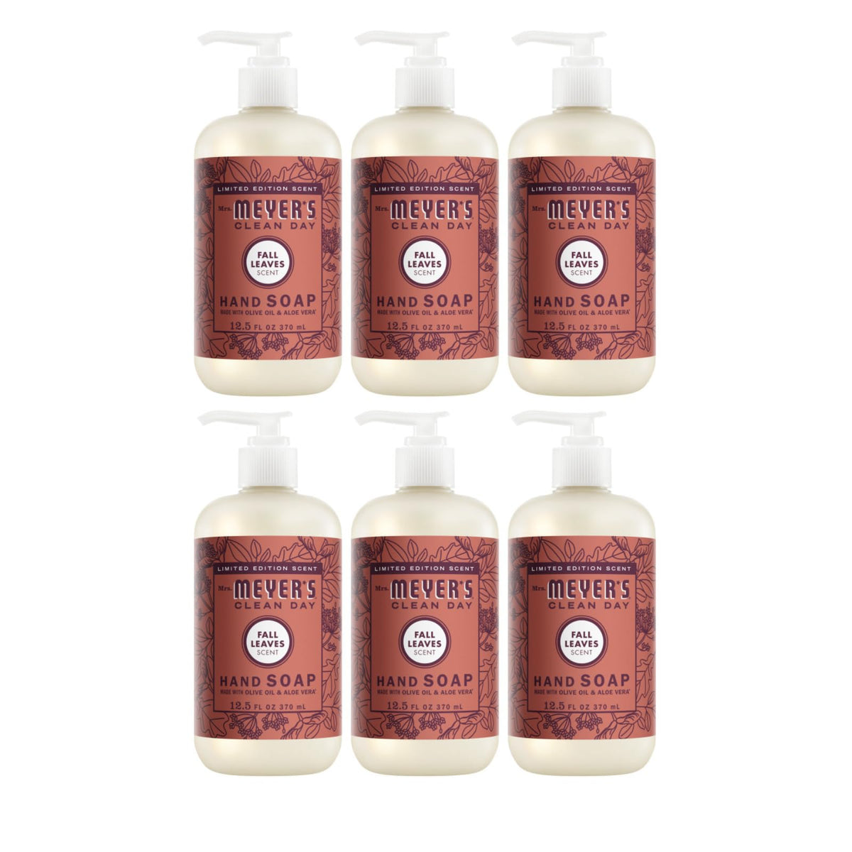 Mrs. MEYER'S CLEAN DAY Liquid Hand Soap Variety Pack 12.5 OZ Each, 3 Count (Lemon Verbena + Basil + Peony)