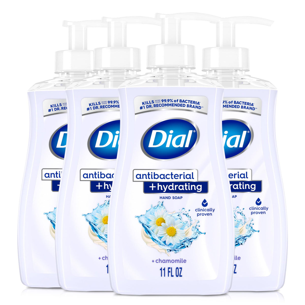 Dial Antibacterial Liquid Hand Soap, Shea Butter, 11oz, 4-Pack