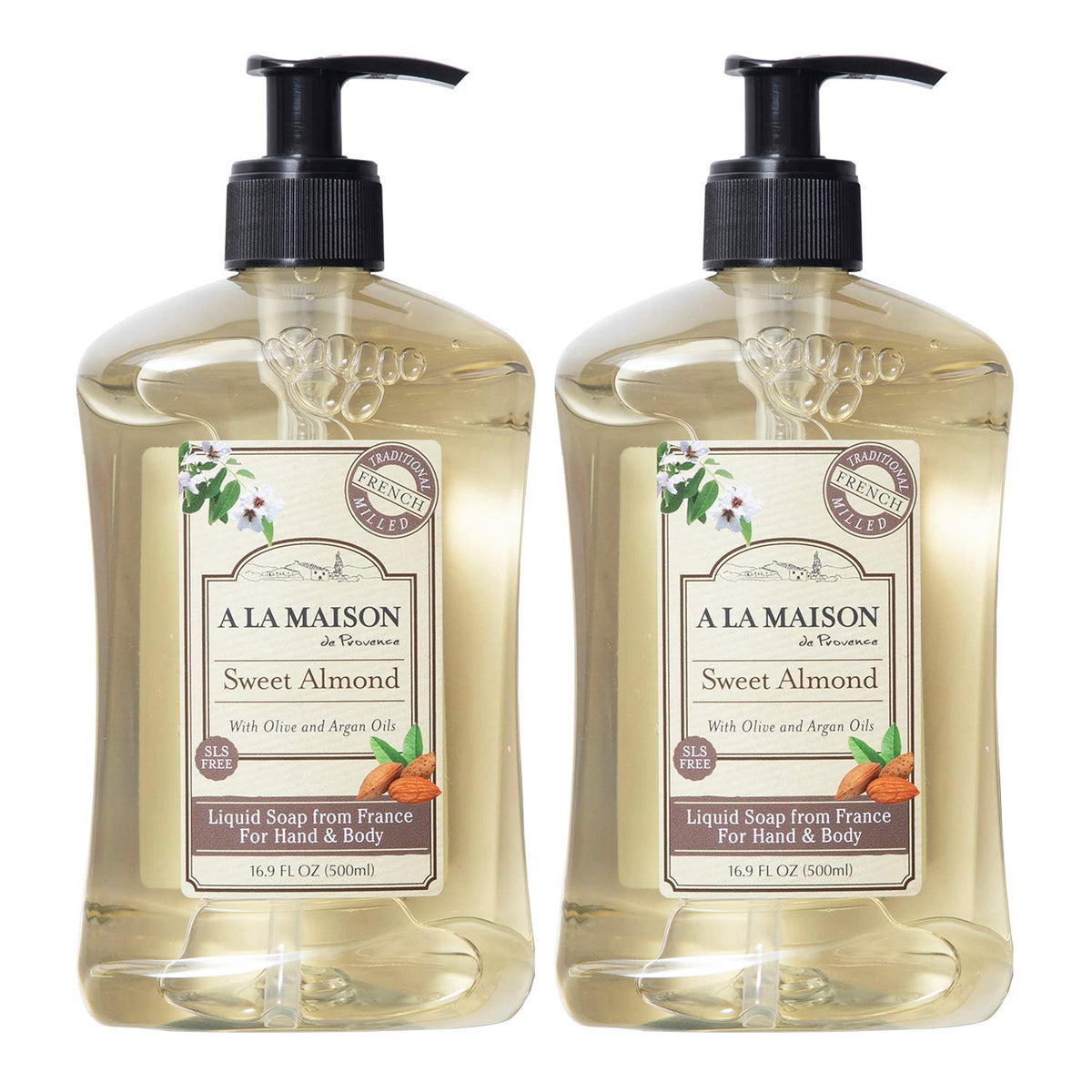 A LA MAISON French Liquid Hand Soap, Citrus Blossom - Natural Hand Wash Made with Essential Oils - Biodegradable, Plant-Based, Vegan, Cruelty-Free, Alcohol & Paraben Free (16.9 oz, 2 Pack)