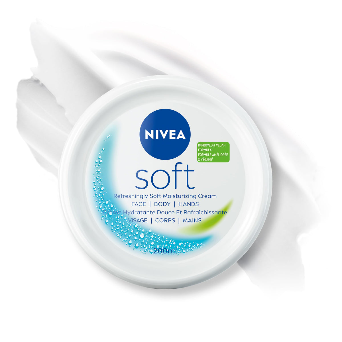 NIVEA Soft Refreshingly Soft Moisturizing Cream, Multipack, 3 x 2.6 OZ