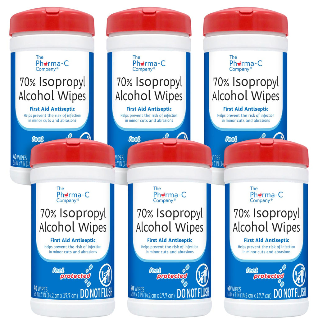 The Pharma-C Company - 70% Isopropyl Alcohol Wipes [6 pack]