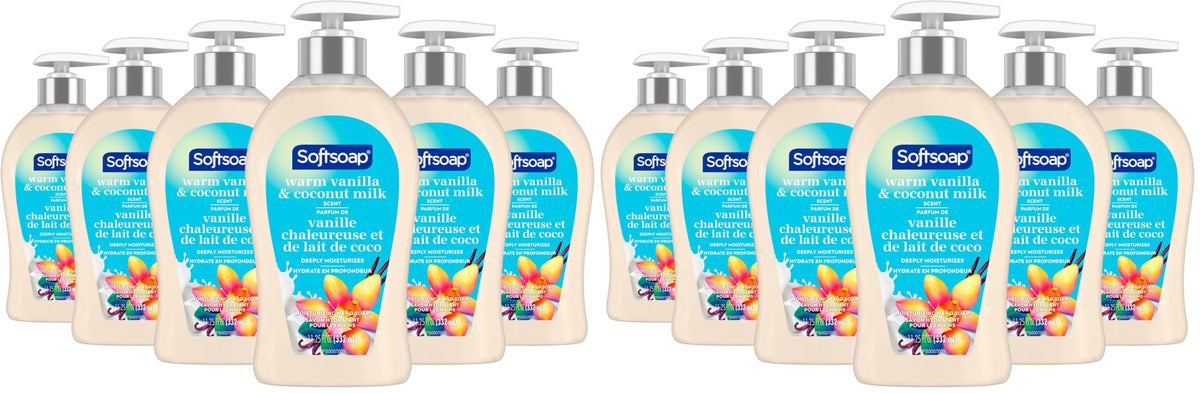 Softsoap Hand Soap, Warm Vanilla and Coconut Milk, 11.25 fl oz (6 Pack)
