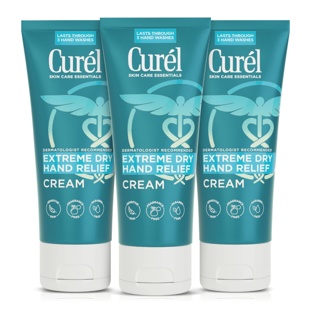 Curel Extreme Dry Hand Relief, Dermatologist Recommended, Long-Lasting Cream For Dry Hands, Paraben Free, Fragrance-Free Hand Lotion, 3 Oz