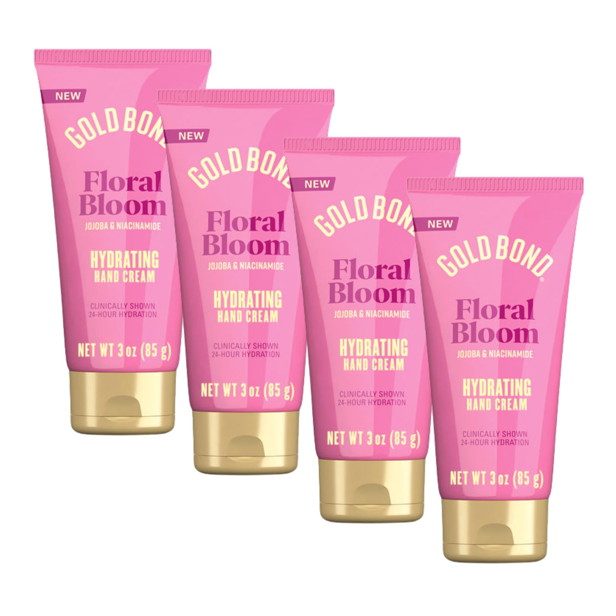 Gold Bond Scented Hand Cream Set, Everyday Hand Cream to Hydrate the Skin, Assorted Scents, 3 oz, 4 pk
