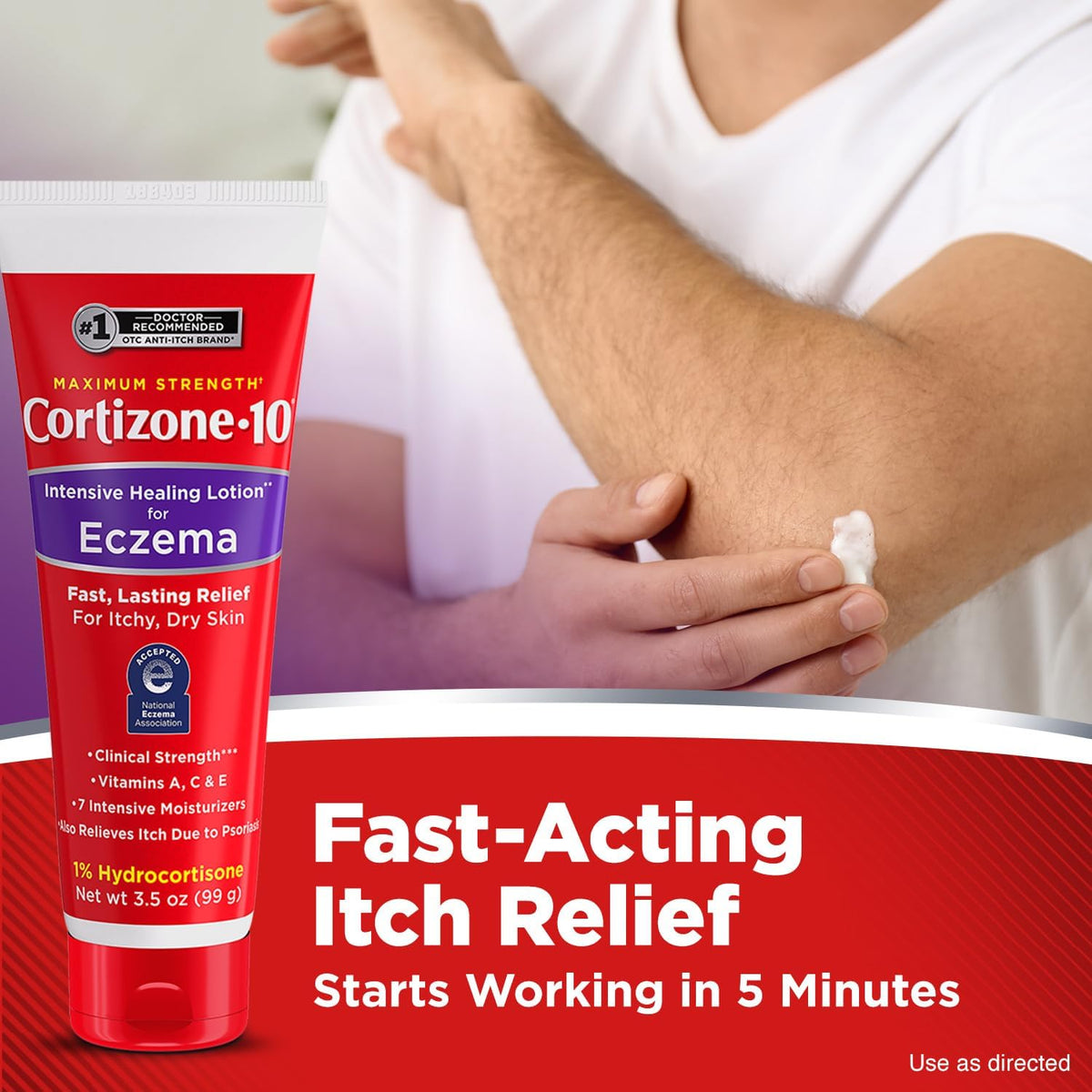 Cortizone-10 Max Strength Healing Itch Relief Eczema Lotion, 3.5 oz.