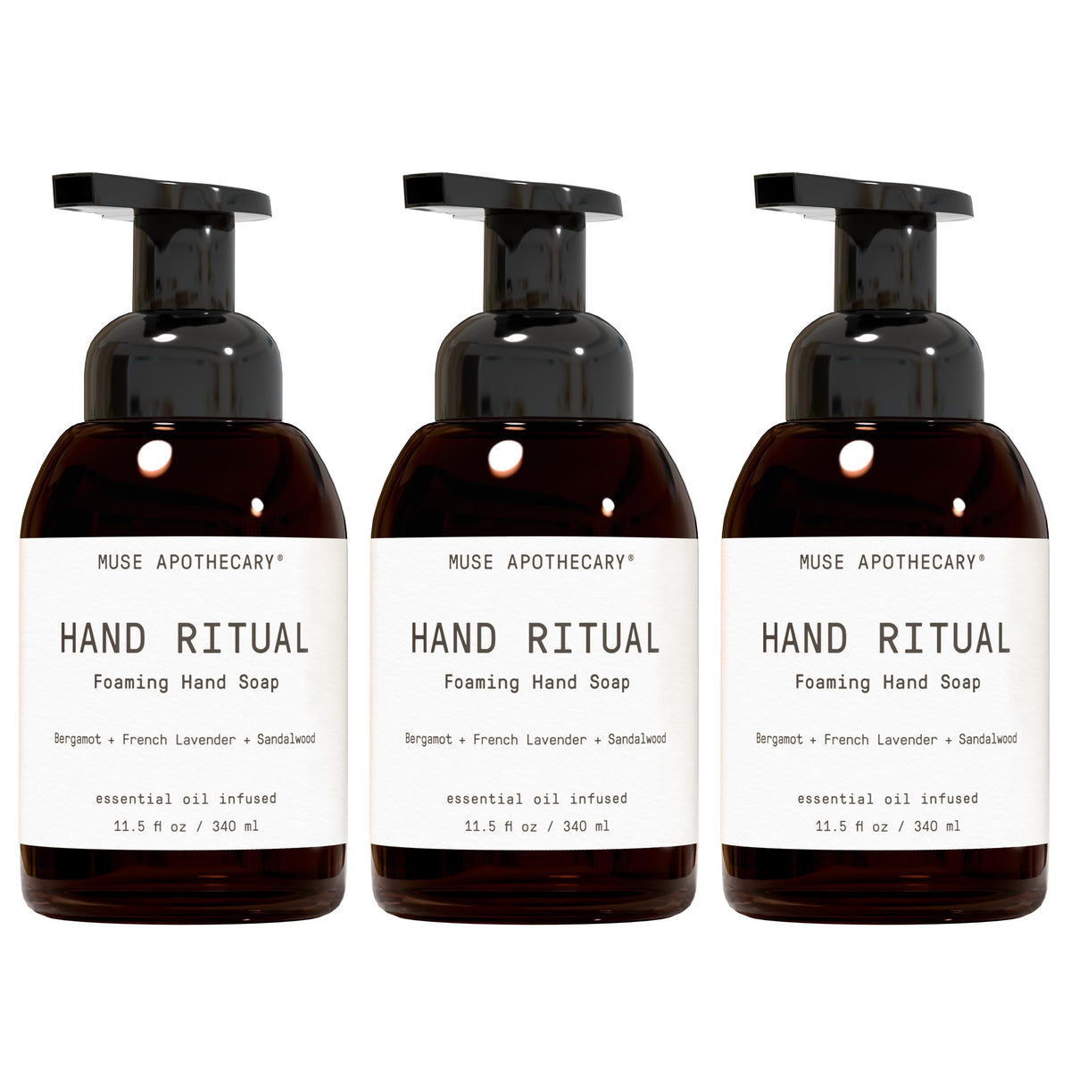 Muse Apothecary Hand Ritual - Aromatic and Nourishing Hand Soap, Infused with Natural Aromatherapy Essential Oils - USDA Certified Biobased - 16 oz, Aloe + Eucalyptus + Lavender, 2 Pack