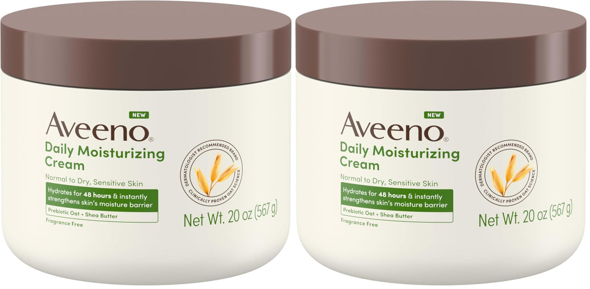 Aveeno Daily Moisturizing Cream for Normal, Dry, Sensitive Skin, 20 Oz